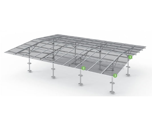 EAST-WEST DOUBLE-POST MOUNTING STRUCTURE SYSTEM
